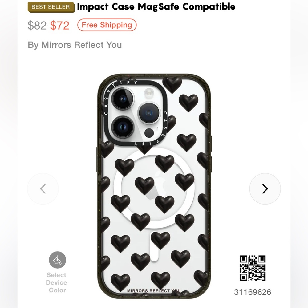 (brand new) Casetify Iphone 14 pro max case- Impact Case Megsafe Compatible